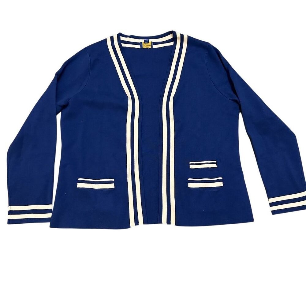 Pendleton Women's XL Blue Cardigan Sweater‎ Long Sleeve Open Front